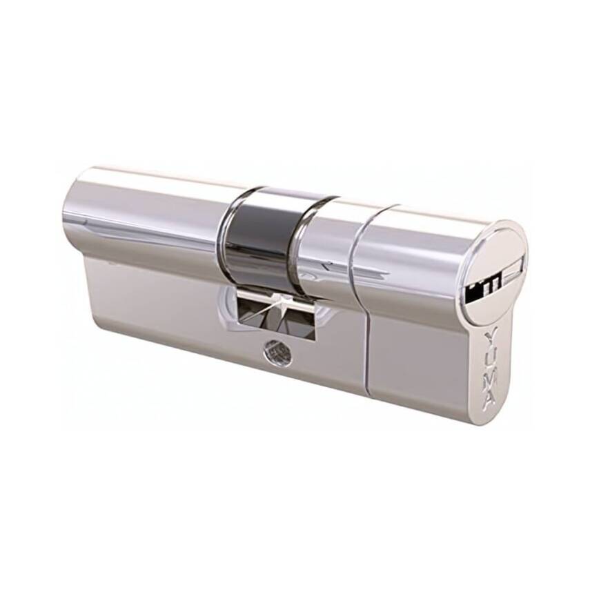 YUMA Kilit Göbeği, Tuzaklı Bilyalı Çelik Kapı Kilidi, 68 mm, Nikel - 2