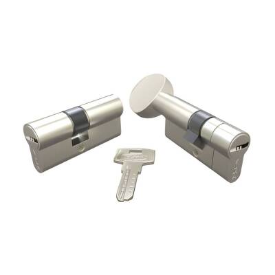 YUMA Ortak Anahtarlı 2'li Kilit Göbeği, Tuzaklı Bilyalı, 68mm, Nikel - 3